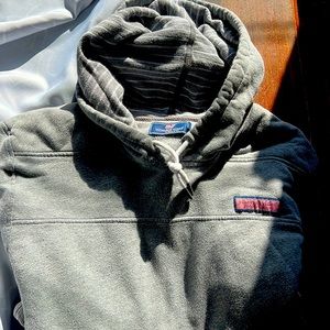 pull over grey sweatshirt, lightly worn.